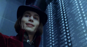 Photo of Johnny Depp, who portrays Willy Wonka , from 