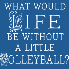 Volleyball Quote Men's Shirts has design that says What Would Life Be