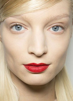 The look: bold matte lip, zero eye makeup. Would you rock it?