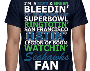 Seahawks Shirt - 12th Man - Hawk Nation - Superbowl - Seattle Seahawks ...