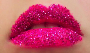 bright, cool, cute, lips, lipstick, neon, pink, sexy, sparkles ...
