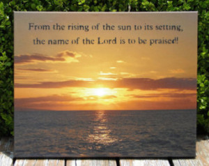 Hawaiian Sunset Photograph Inspirat ional Bible Verse Quote Scripture ...