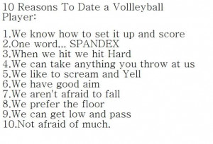 20 reasons to date a volleyball player