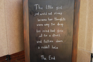 The little girl just could not sleep because her thoughts were way ...