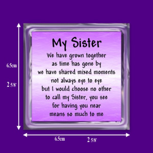 Sister Verse Fridge Magnet My Sister Gift