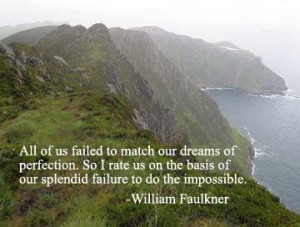 All of us failed to match our dreams of perfection. SO i rate us on ...