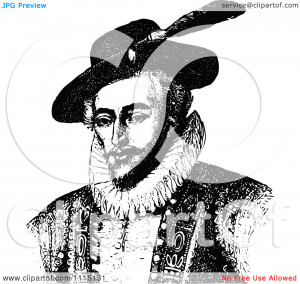 ... Portrait Of Sir Walter Raleigh - Royalty Free Vector Illustration