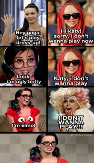 Katy Perry Katy Perry and Lady Gaga play Dress-up