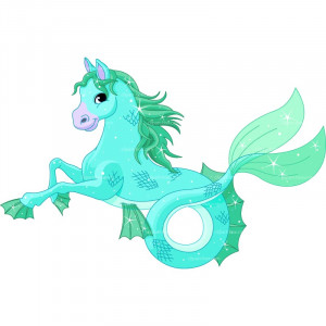 Vector Seahorse Stock Image