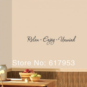RELAX ENJOY UNWIND Quote Vinyl Wall Decal Sticker for home(China ...