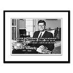 Humanist John F. Kennedy Large Framed Print