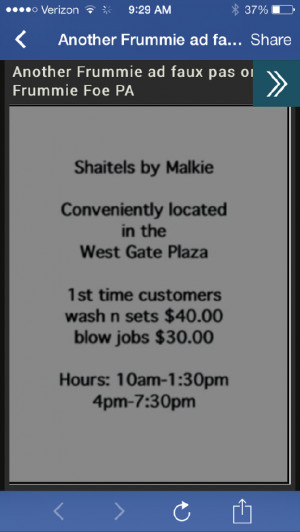 Sheitle machers offer discount blow jobs