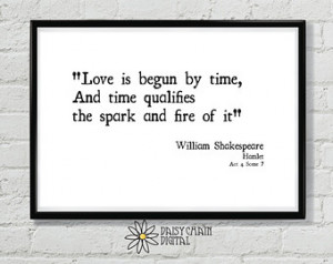Printable Wall Art Print - Minimalist Shakespeare Love Quote Print ...
