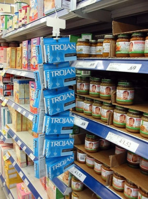 Condoms For Sale in the Baby Food Aisle