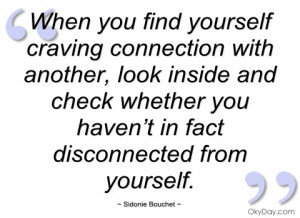 when you find yourself craving connection sidonie bouchet