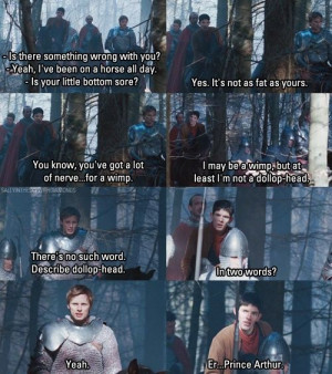 Banter of Merlin and Arthur
