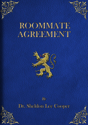Roommate agreement with apartment flag logo.