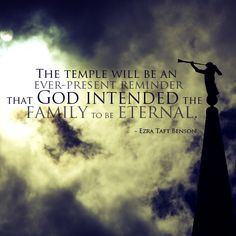 Beautiful quote about eternal families and temples by President Ezra ...