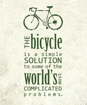 The Bicycle Is A Simple Solution…