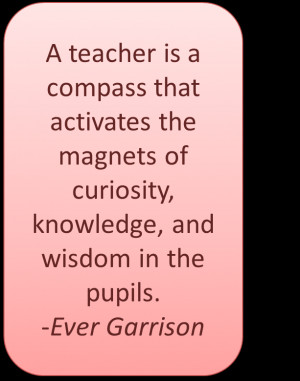 teacher is a compass that activates the magnets of curiosity ...