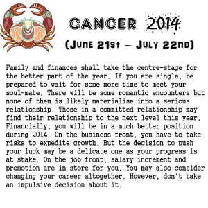 chinese zodiac signs - cancer 2014 - horoscope