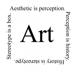 Aesthetic is perception.
