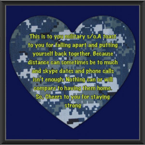 ll stay strong because I know he's coming home.