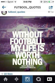 Soccer is my life
