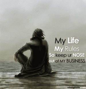 my life quotes scrap My Life My Rules (attitude scrap)