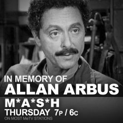 to Host; Remembering Allan Arbus of M*A*S*H, MeTV Network Pays Tribute ...
