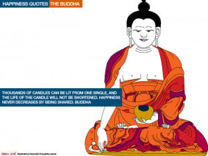 Buddha Happiness quotes. Illustrations Kenneth buddha Jeans