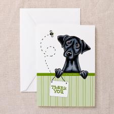 Black Lab Cute Thank You Greeting Card for
