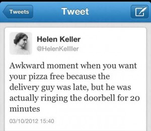 funny helen keller twitter quotes