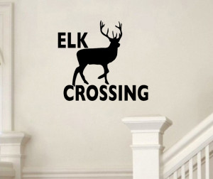 Crossing Hunting Deer animal inspiration Wall Stickers home Art Quote ...