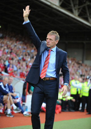 Stuart Pearce Stuart Pearce Manager of Nottingham Forest salutes the