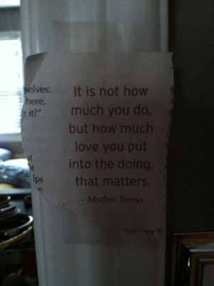 Quote by Mother Teresa