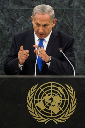 NEW YORK, NY - OCTOBER 01: Israeli Prime Minister Benjamin Netanyahu ...