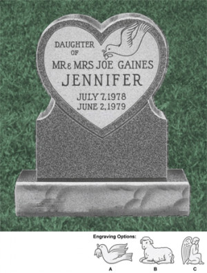 Infant, Baby and Child Headstones