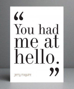 Movie Quote - Jerry Maguire. Typography Print. 8x10 on A4 Archival ...