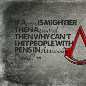 If a pen is mightier then a sword then why can't i hit people with ...