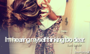 hearing myself thinking too clear