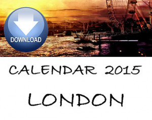 2015 printable calendar London, Instant download, LONDON calendar 2015 ...