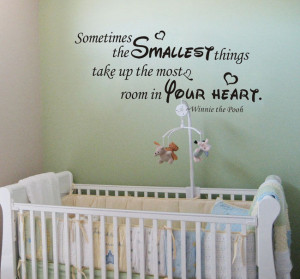 sometimes smallest things Winnie The Pooh Wall Quote Nursery Sticker ...