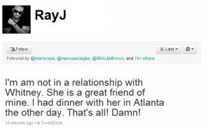 Quote of The Day: Ray J On Whitney Houston ‘Relationship’