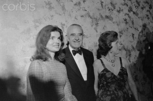 Averell Harriman and Pamela Harriman with Jacqueline Onassis