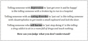 depression suicide eating disorder self harm self hate cutting ...