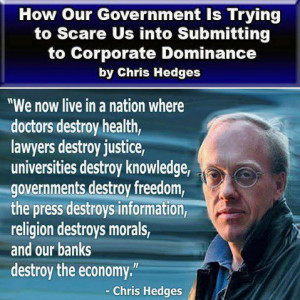 Chris Hedges --- Image from Occupy Portland