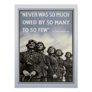 WW2 Churchill Quotation Military Veterans Poster