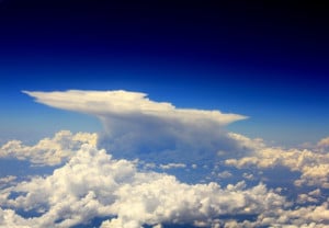 Anvil shaped cumulonimbus cloud