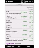 simple stock quote application with HTC Sense Interface St
